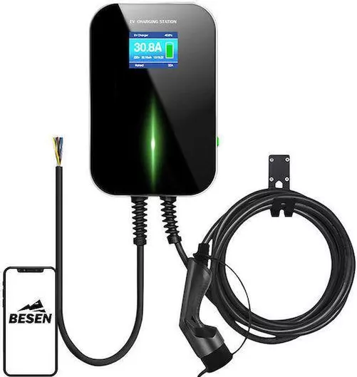 Σταθμός Φόρτισης Besen BS20 Επιτοίχιος 11kW με Ενσωματωμένο Καλώδιο Type 2