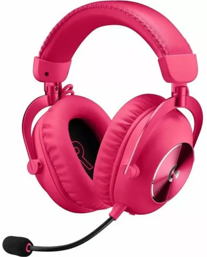 Logitech Pro X 2 Lightspeed Ασύρματο Over Ear Gaming Headset με σύνδεση 3.5mm/Bluetooth Ροζ