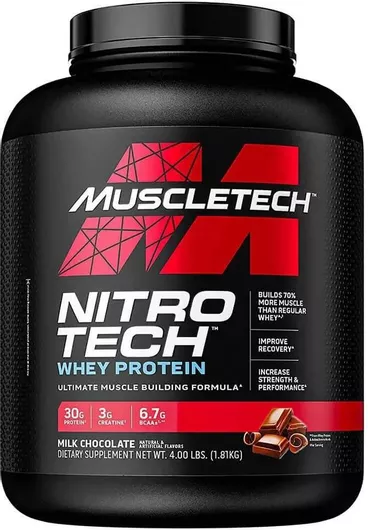 MuscleTech Nitrotech Whey Protein Πρωτεΐνη Ορού Γάλακτος με Γεύση Chocolate 1.8kg