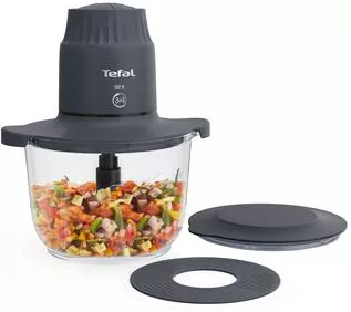 Πολυκόπτης Multi Mult Tefal i 500W με Δοχείο 1lt Μαύρο Γκρι