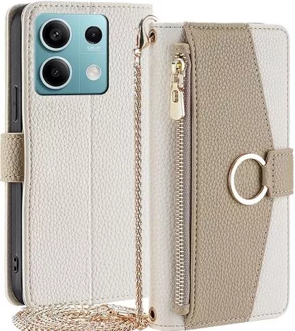 Θήκη Κινητού EDA005931714E Crossbody Litchi Texture Book Cover για Xiaomi Redmi Note 13 4G Δερματίνη Λευκό