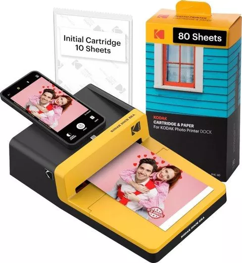 Kodak Dock Era Yellow 4PAss Inkjet Εκτυπωτής για Φωτογραφίες με Bluetooth