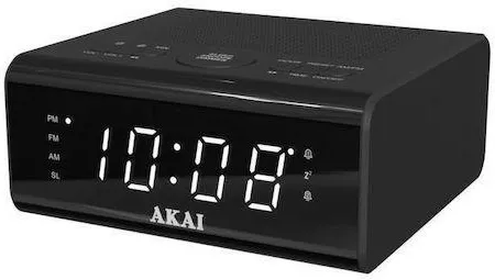 Επιτραπέζιο Ρολόι Akai ACR-2010 Ψηφιακό με Ραδιόφωνο AM/FM & Διπλή Αφύπνιση Μαύρο
