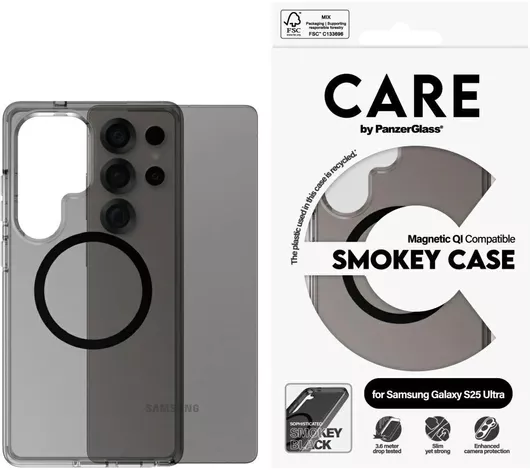 Θήκη Κινητού Back Cover με MagSafe για Samsung Galaxy S25 Ultra Πλαστικό Ημιδιάφανο / Μαύρο