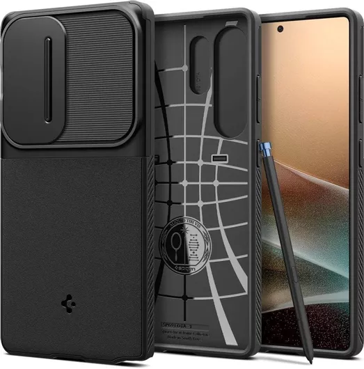 Spigen Optik Armor Back Cover Πλαστικό/Σιλικόνης 2mm Μαύρο Galaxy S25 Ultra