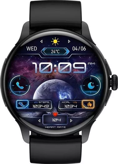 Colmi V72 Smartwatch με Παλμογράφο Μαύρο