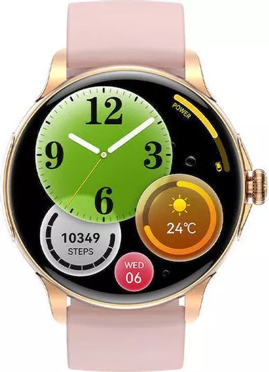 Colmi V72 Smartwatch με Παλμογράφο Χρυσό