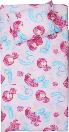 Παιδική Παπλωματοθήκη Viopros Γοργόνα Σετ με Μαξιλαροθήκη 160x120cm Πολύχρωμο