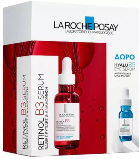 Σετ Περιποίησης La Roche Posay Retinol B3 για Ενυδάτωση & Αντιγήρανση με Serum Προσώπου 30ml & Hyalu B5 Serum Ματιών 5ml 2τμχ