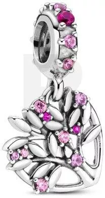 Γυναικείο Charm Pandora από Ασήμι με Σχέδιο Καρδιά & Ζιργκόν 