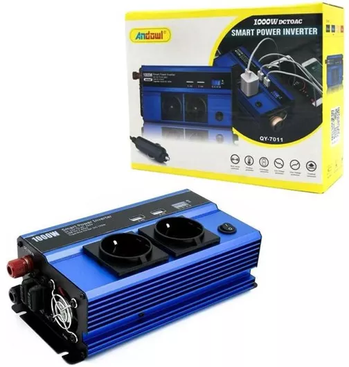 Μετατροπέας Ισχύος Αυτοκινήτου ANDOWL QY-7011 1000W 12V 220V με 2xUSB - Smart power inverter