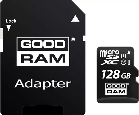 Κάρτα Μνήμης Goodram M1Aa-1280R12 Micro SD Card 128GB Class 10 με Αντάπτορα