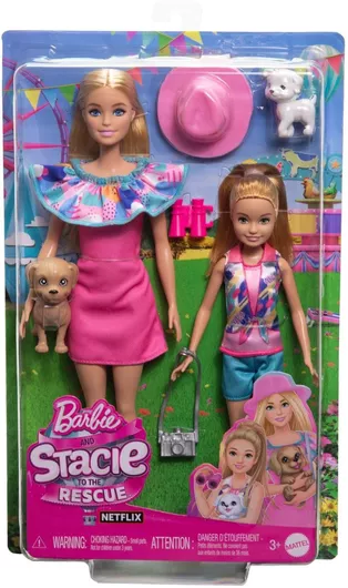 Σετ Mattel Barbie & Stacie Στη Διάσωση για 3+ Ετών 2τμχ