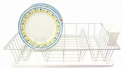 Πιατοθήκη Metaltex με Δίσκο Polytherm Colonia 48x30x10cm Λευκό