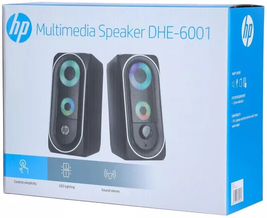 Ηχεία Υπολογιστή HP DHE-6001 2.0 με Ισχύ 6W Μαύρο