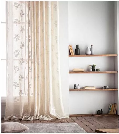 Κουρτίνα Πόρτας Gofis Home με Τρέσα 280x140cm Leaf Beige
