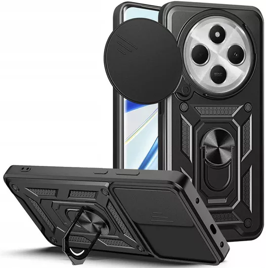 Tech-Protect Camshield Pro Back Cover Πλαστικό Μαύρο Redmi 14C/Poco C75