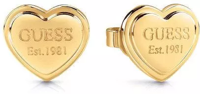 Γυναικεία Σκουλαρίκια Καρφωτά Guess από Ατσάλι με Σχέδιο Καρδιά 