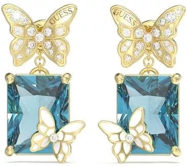 Γυναικεία Σκουλαρίκια Καρφωτά Guess από Ατσάλι με Πέτρες Επιχρυσωμένο 