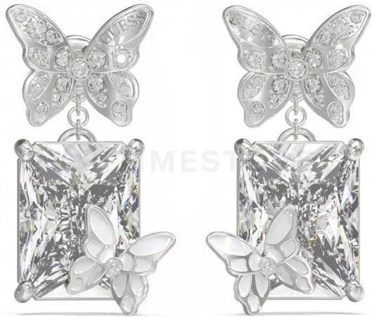 Γυναικεία Σκουλαρίκια Καρφωτά Guess από Ατσάλι με Πέτρες 