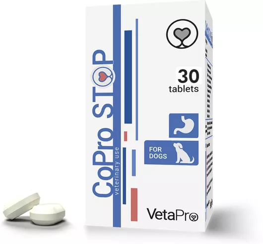 Συμπλήρωμα Διατροφής Σκύλου VetaPro Copro Stop για Κοπροφαγία 30 Ταμπλέτες 100gr