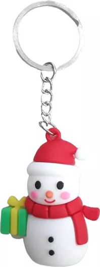 Μπρελόκ Xmasfest Snowman Κόκκινο/Πράσινο/Λευκό