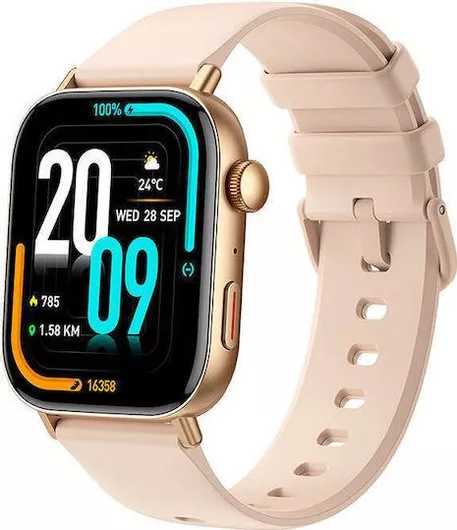 Colmi C8 Max Smartwatch με Παλμογράφο Χρυσό