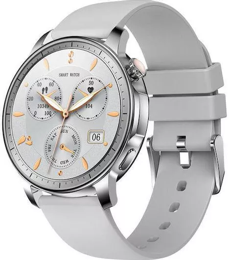 Colmi V65 Smartwatch με Παλμογράφο Γκρι
