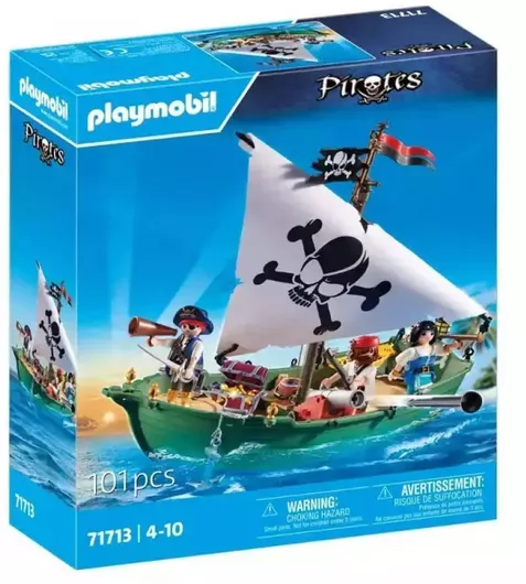 Playmobil Pirates Πειρατικό Πλοιάριο #71713 για 4+ Ετών