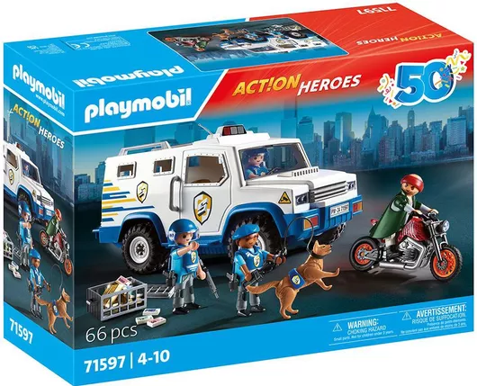 Playmobil Action Heroes Όχημα Χρηματαποστολής για 4-10 ετών