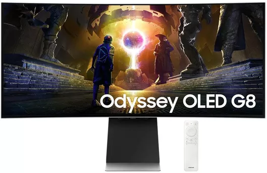 Samsung Odyssey G8 Ultrawide OLED HDR Curved Gaming Monitor 34" QHD 3440x1440 175Hz με Χρόνο Απόκρισης 0.03ms GTG