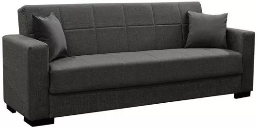 Καναπές-Κρεβάτι Pakoworld Vox Τριθέσιος Μέταλλο/Ύφασμα με Αποθηκευτικό Χώρο 215x85x80cm Ανθρακί