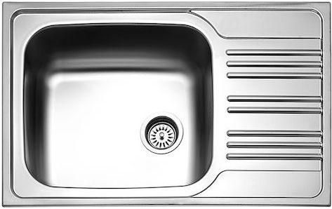 Νεροχύτης Fortinox Valley 25105 Ένθετος Inox Λείο Μ78xΠ50cm Ασημί