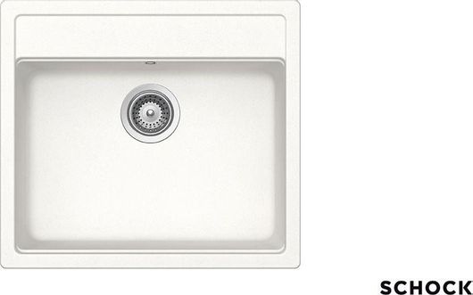 Νεροχύτης Schock Cristalite Manhattan Ένθετος από Συνθετικό Γρανίτη Μ57xΠ51cm SuperWhite