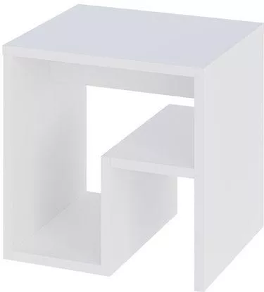 Βοηθητικό Τραπεζάκι Σαλονιού Megapap 40x35x40cm Λευκό