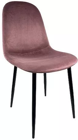 Καρέκλα Τραπεζαρίας ArteLibre Toukan Βελούδινη 53x44x86cm Σάπιο Μήλο/Μαύρο