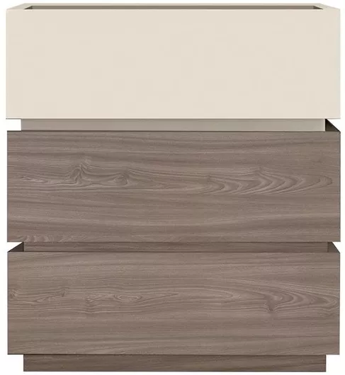 Συρταριέρα Κρεβατοκάμαρας Woodwell Vanity με 3 Συρτάρια 60x40x66cm Sonoma Oak & Cream