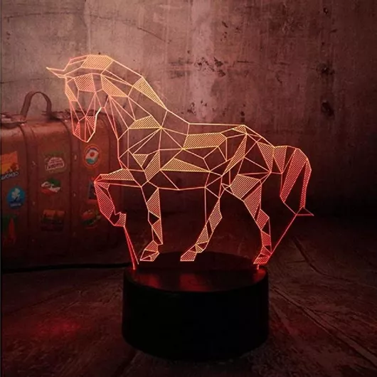 Διακοσμητικό Φωτιστικό με RGB Φωτισμό Illusion 3D Creative Visualization Lamp LED USB