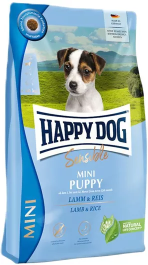 Ξηρά Τροφή Happy Dog Sensible Mini Puppy 0.8kg για Κουτάβια Μικρόσωμων Φυλών με Αρνί & Ρύζι