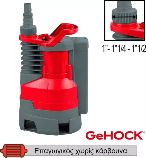 Αντλία Ακαθάρτων/Λυμάτων Βυθιζόμενη GeHock με Ενσωματωμένο Φλοτέρ 1HP 750W 