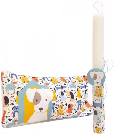 Πασχαλινή Λαμπάδα Decorativo Handmade Σετ / Χειροποίητη με Κασετίνα 2τμχ Πολύχρωμο