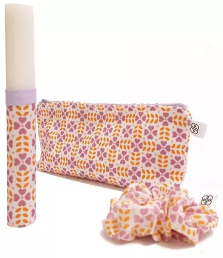 Πασχαλινή Λαμπάδα Decorativo Handmade Σετ με Νεσεσέρ & Scrunchie 3τμχ Πολύχρωμο