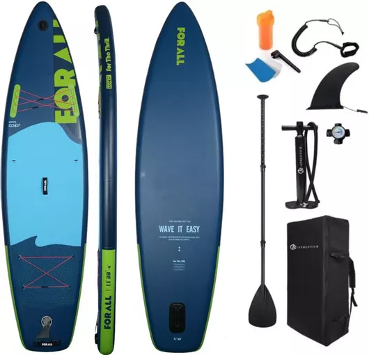 Φουσκωτή Σανίδα Sup First 11 με Κουπί Αξεσουάρ & Σακίδιο Μεταφοράς με Μήκος 3.35m Γαλάζιο