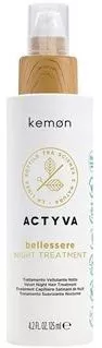 Lotion Kemon Actyva Bellessere Night Treatment Hair Care Velvety Effect Argan Linseed Oils Rinse-free 125ml