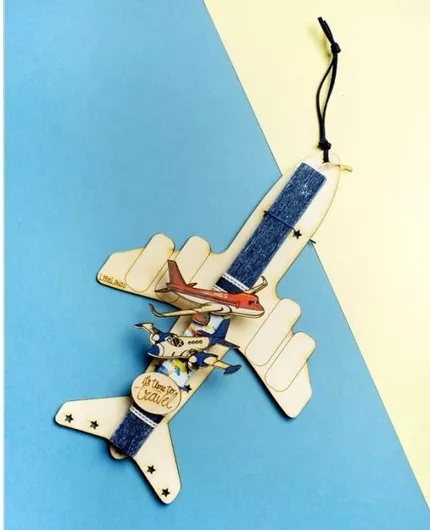 Πασχαλινή Λαμπάδα Life Likes με Στολίδι Αεροπλάνο 2τμχ Μπλε