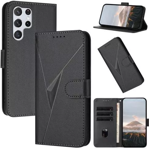 Θήκη Κινητού Wallet για Samsung Galaxy S22 Ultra 5G Δερματίνη Μαύρο
