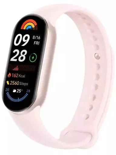 Xiaomi Mi Band 9 με Δόνηση/Επαναφορτιζόμενη Μπαταρία/Βηματόμετρο/Γυροσκόπιο/Επιταχυνσιόμετρο/Αδιάβροχο Ροζ