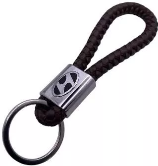 Μπρελόκ Hyundai από Δέρμα Καφέ