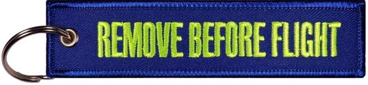 Μπρελόκ Remove Before Flight από Ύφασμα Μπλε/Πράσινο