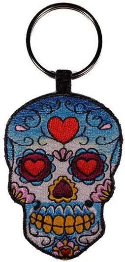 Μπρελόκ Skull Love από Ύφασμα Πολύχρωμο